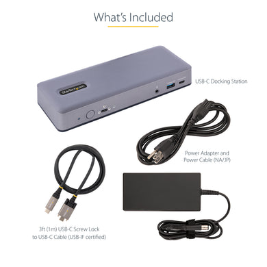 StarTech.com USB-C Docking Station, Multi Monitor USB-C Dock, HDMI/DP/DP Alt-mode, 3x 4K30 / 2x 4K60, 7-Port USB Hub, 60W Power Delivery, GbE, 3.5mm Audio, Works With Chromebook Certified DK31C3MNCRUE