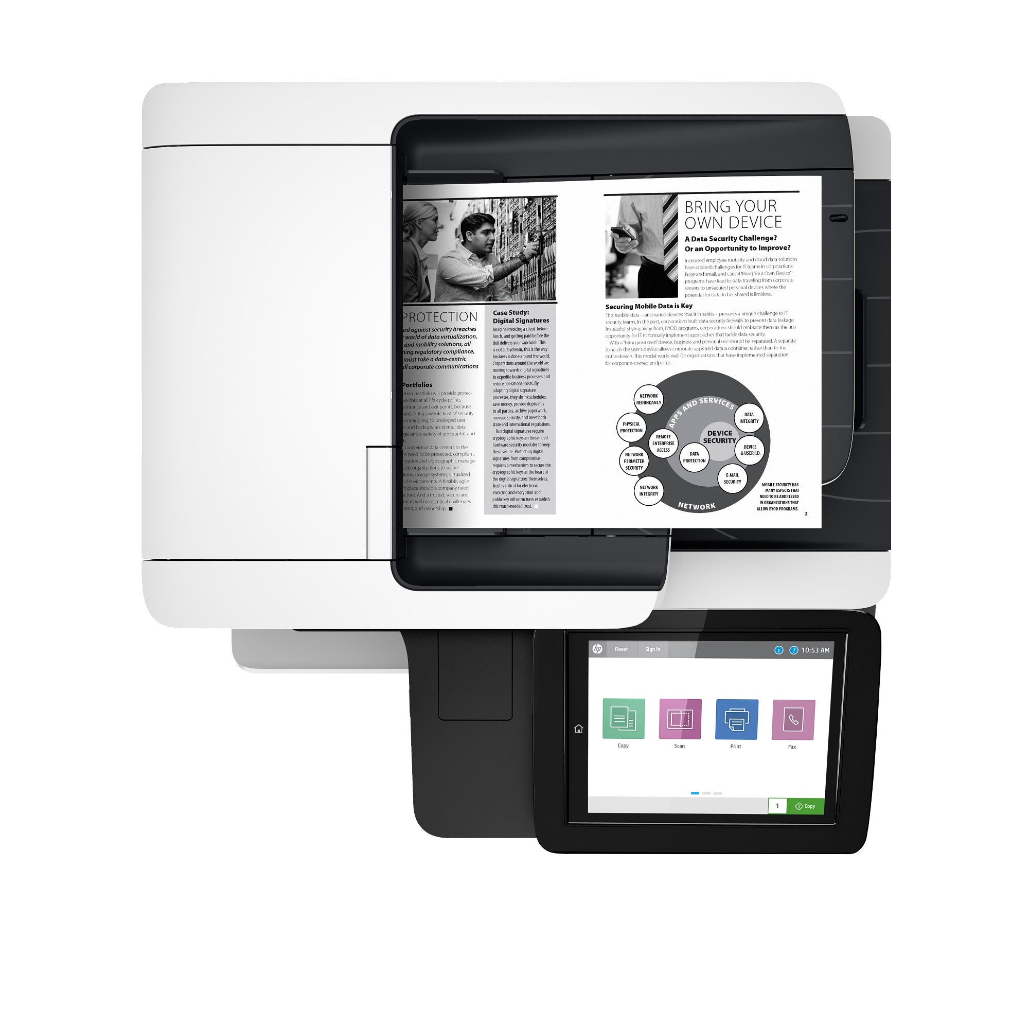 HP LaserJet Enterprise M528dn Sans fil Multifunction Noir et blanc Imprimante, Copieur, Scanner; Recto verso 1PV64A#B19