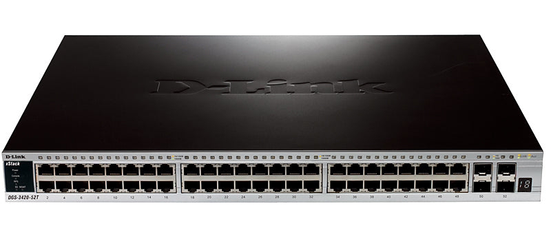 D-Link DGS-3420-52T netwerk-switch Managed L2 Zwart DGS-3420-52T