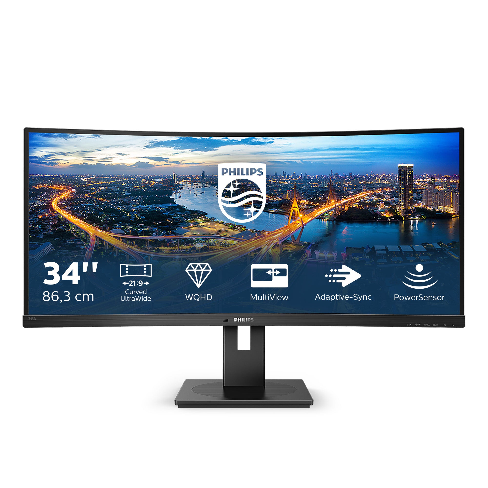 Business Monitor 345B1C Curved UltraWide LCD-scherm