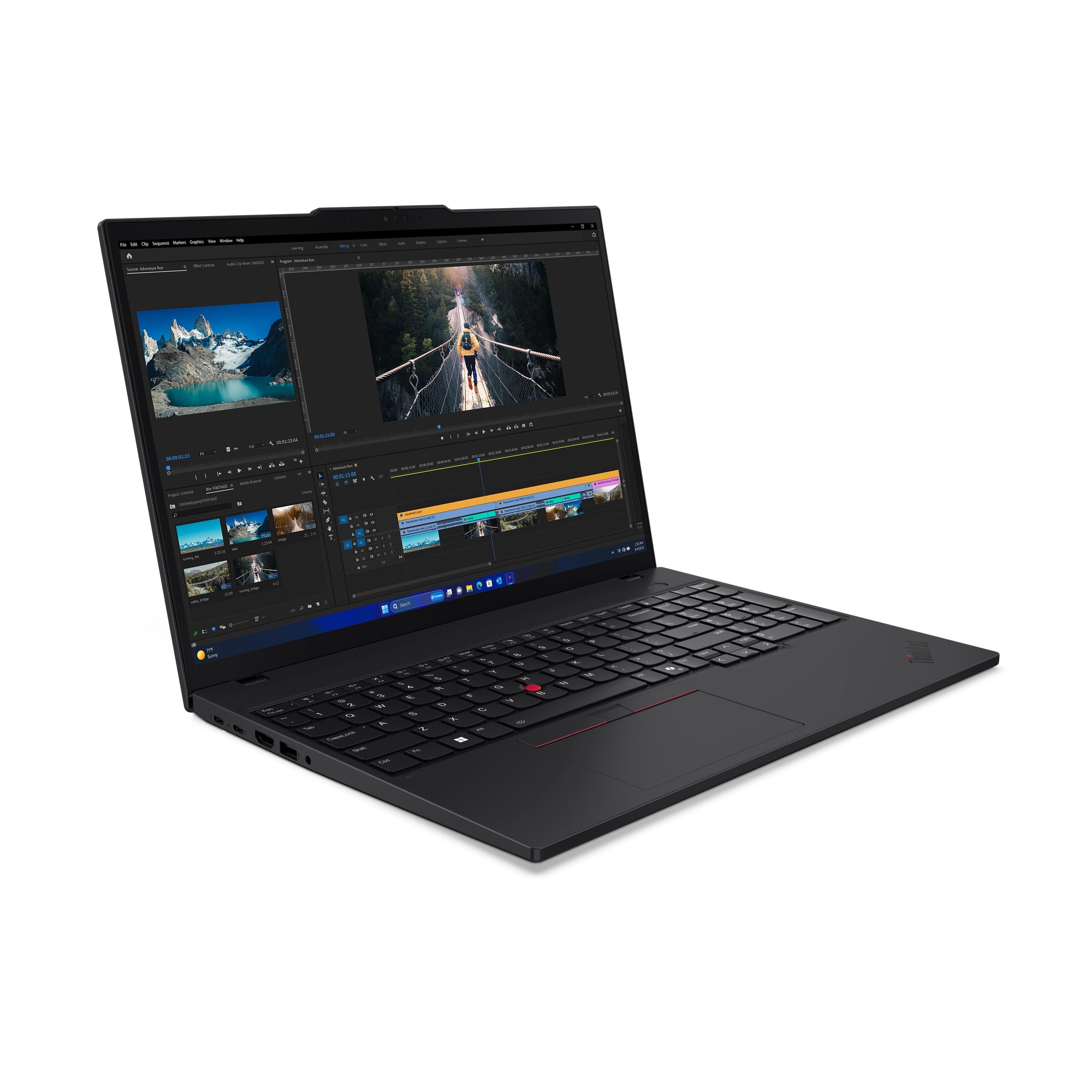 Lenovo ThinkPad T16 Gen 3 Intel Core Ultra 5 125U Ordinateur portable 40,6 cm (16") WUXGA 16 Go DDR5-SDRAM 512 Go SSD Wi-Fi 6E (802.11ax) Windows 11 Pro Anglais Noir 21MN008CMH