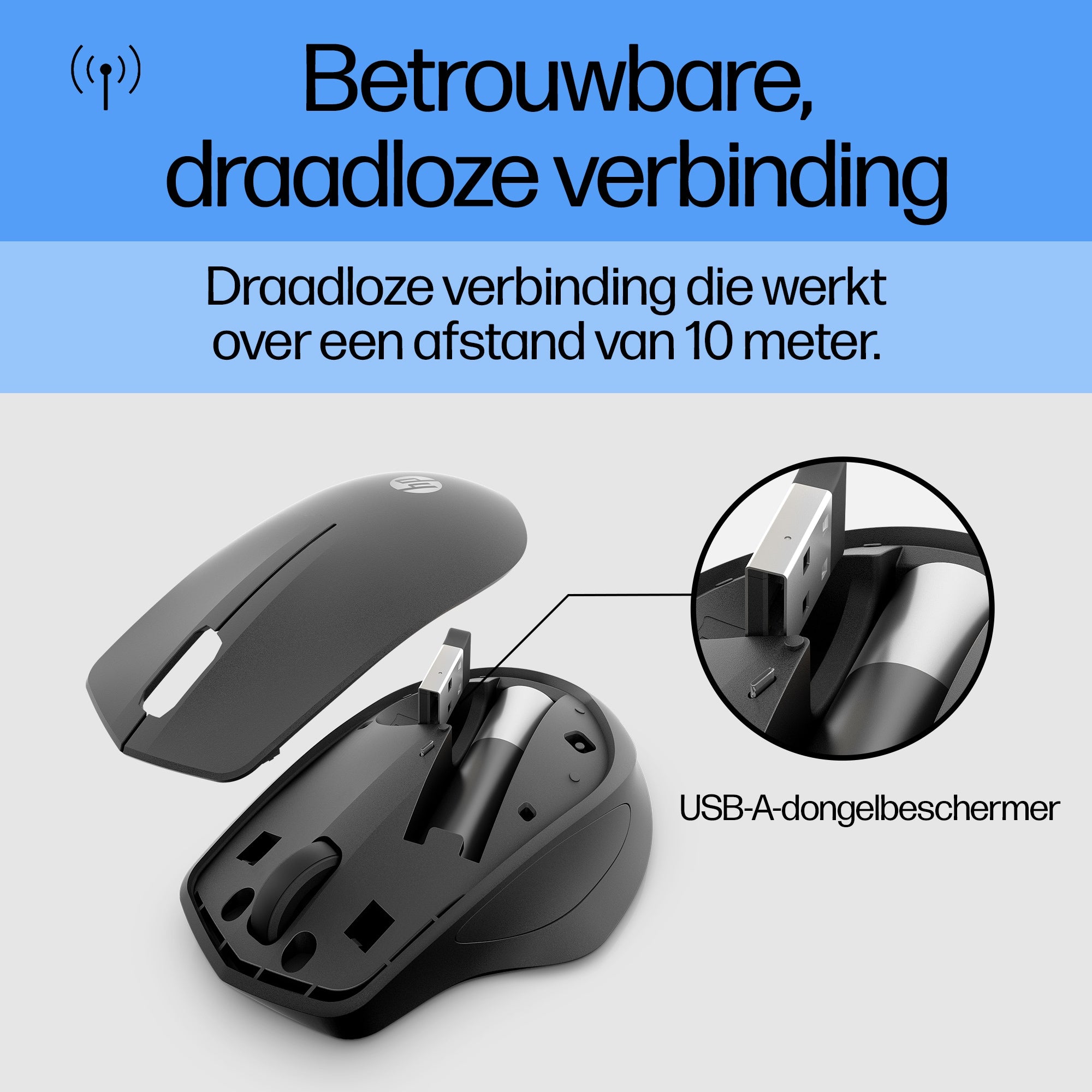 HP 280 Silent Wireless Mouse 19U64AAABB - Compridis