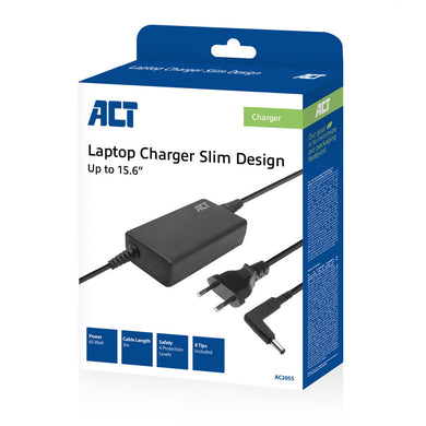 ACT Compacte laptoplader 65W (voor laptops tot 15,6 inch) AC2055