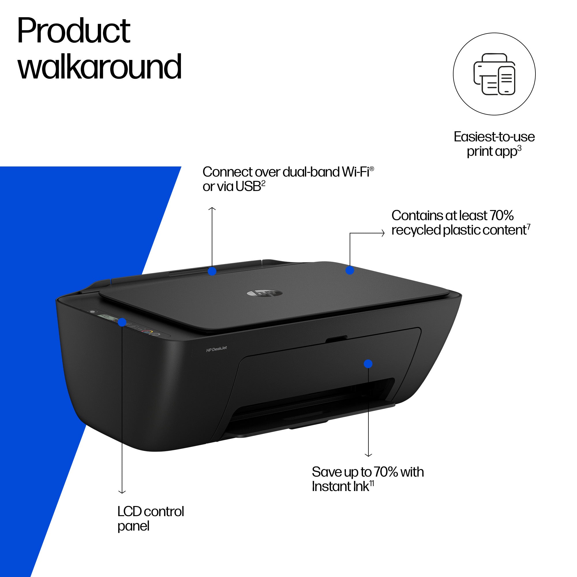 HP DeskJet 2910 All-in-One Printer 89F98B - Print, kopieer, scan