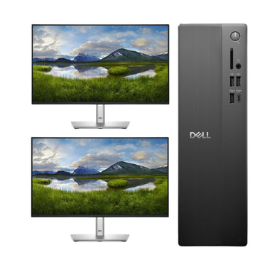 DELL Slim ECS1250 met Dual DELL 24" Monitor Bundel - Compridis