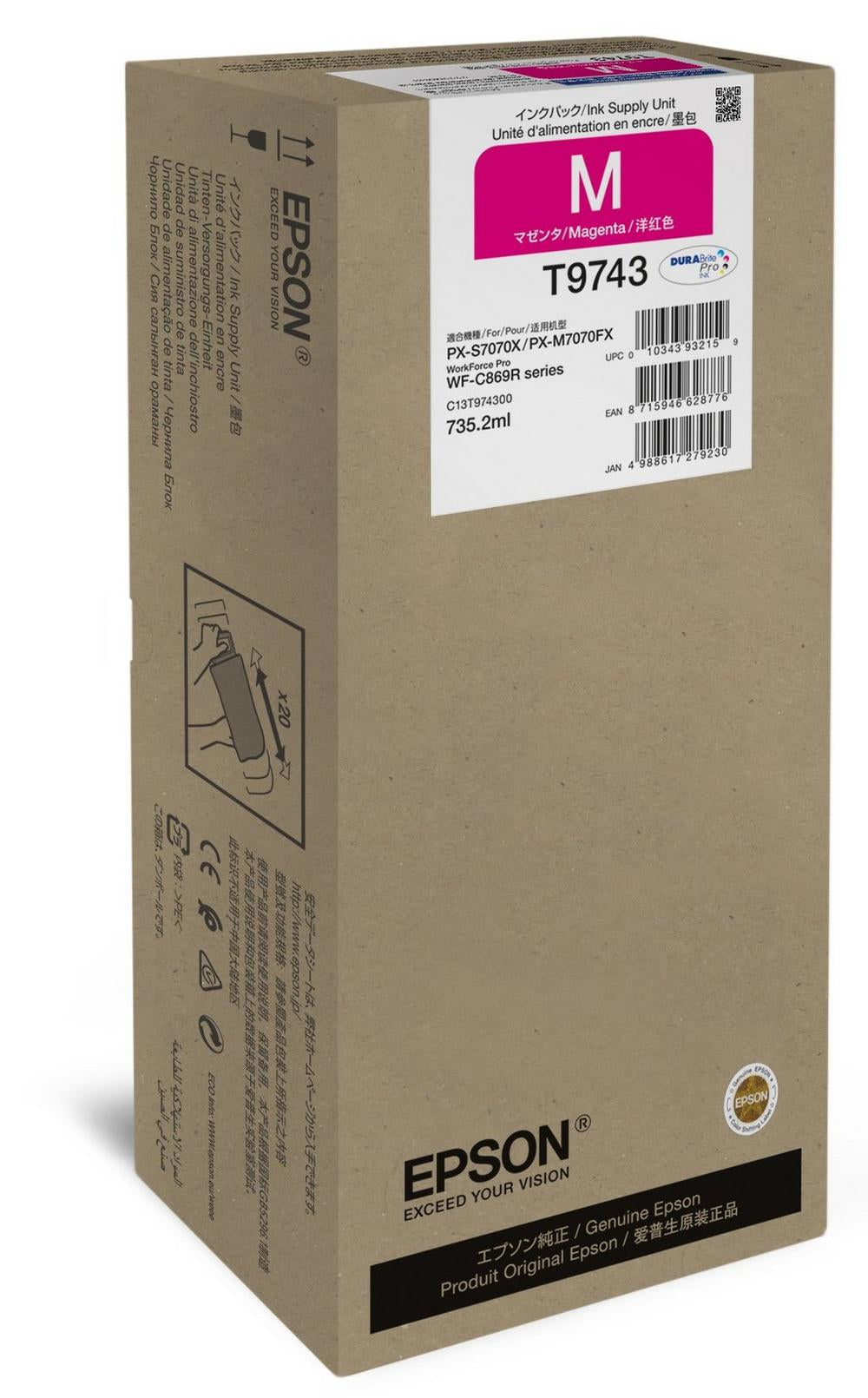 Epson C13T97430N inktcartridge 1 stuk(s) Origineel Magenta C13T97430N