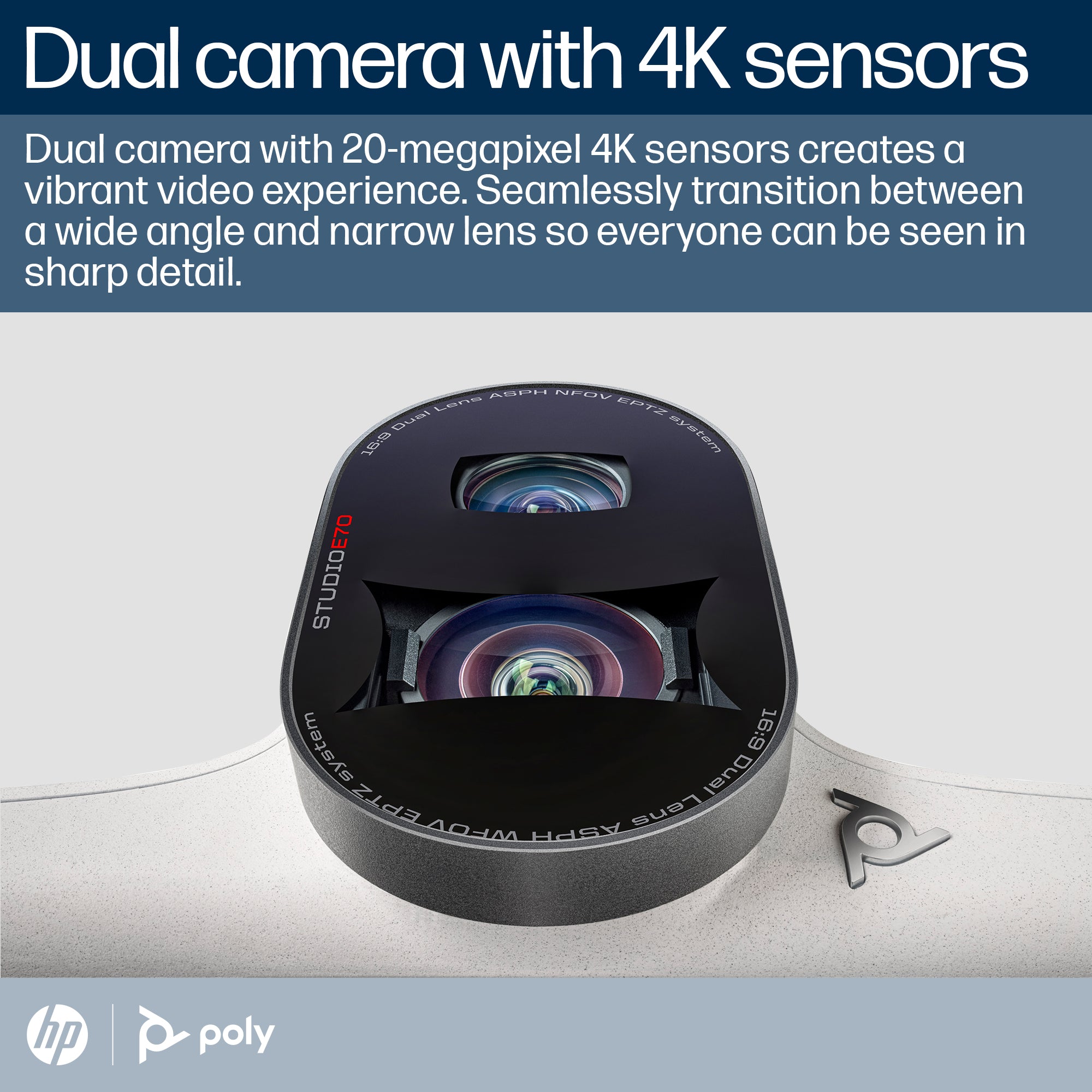 HP Poly Studio E70 Smart Camera 2200 - 87090 - 001 - Compridis