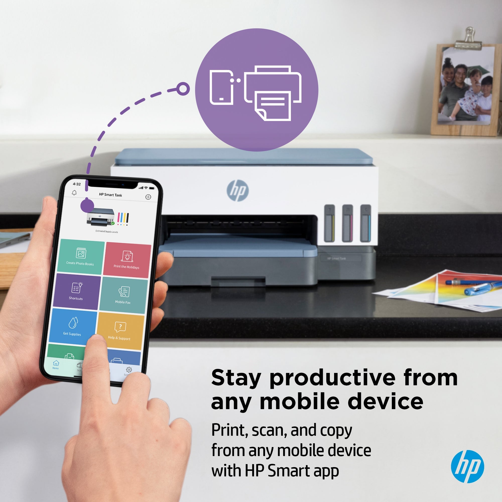 HP Smart Tank 7006 Draadloos All - in - One Kleur Printer, Dubbelzijdig printen; Kopieerapparaat, Scanner 28B55A - Compridis