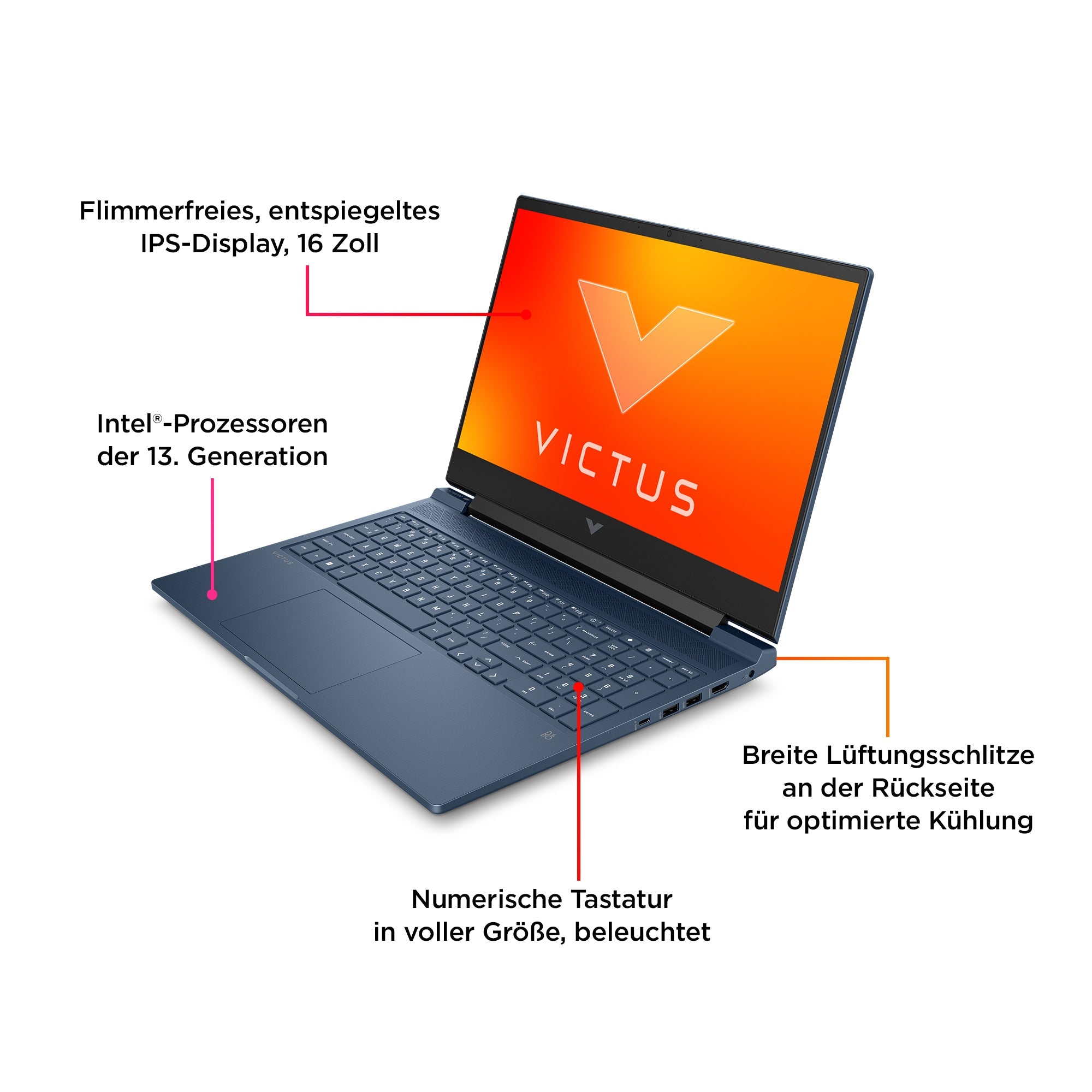 HP Victus 16 I7 - 13700H 16GB 1TB RTX4070 16,1" QWERTZ 84R94EAABD - Compridis
