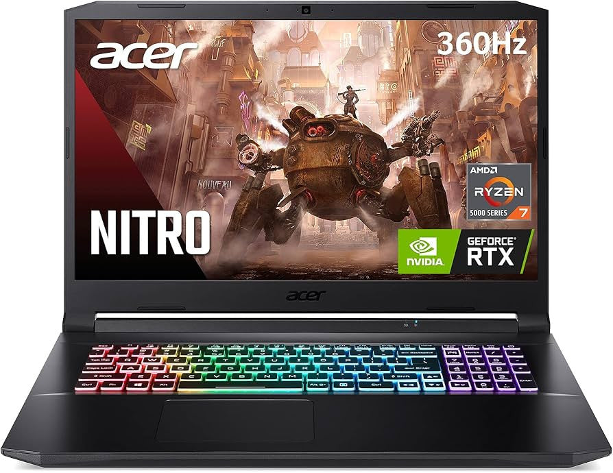 ACER Nitro AN517-41 R7-5800H 17" 16 Go 1 To RTX 3080 W11H AZERTY NH.QBHEH.003