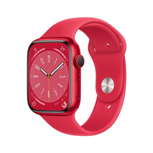 Apple Watch Series 8 OLED 45 mm Digitaal 396 x 484 Pixels Touchscreen 4G Rood Wifi GPS MNKA3TY/A