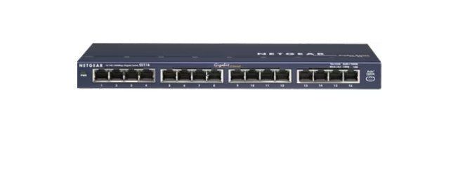 NETGEAR ProSAFE Unmanaged Switch - GS116GE - Desktop - 16 Gigabit Ethernet poorten 10/100/1000 Mbps GS116GE