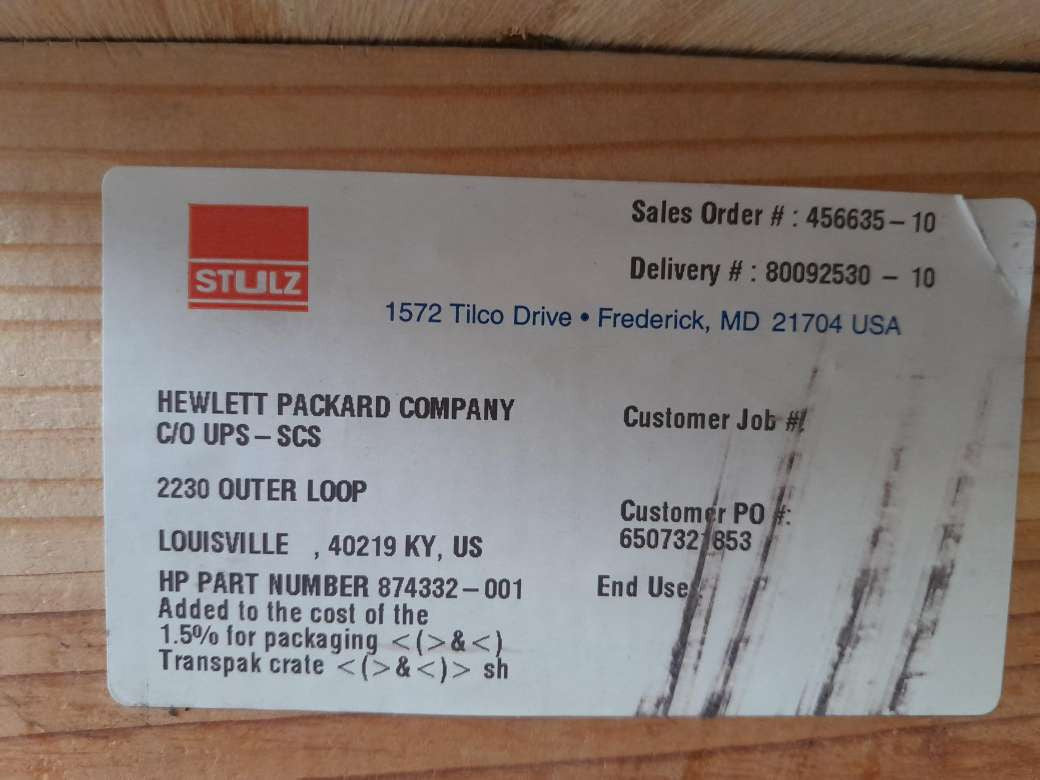 HP Centrifugal Bronz 193050 189688 Scot Pump + motor 36G687S040G1 874332-001