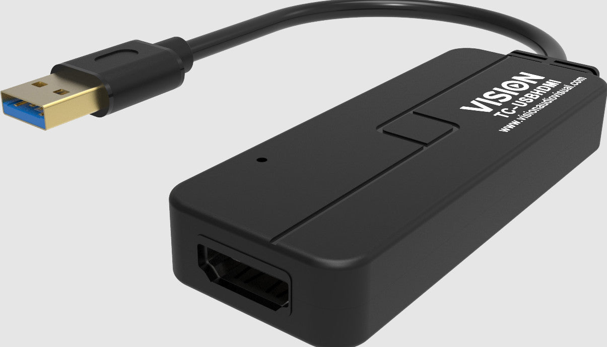 Vision TC-USBHDMI USB grafische adapter 1920 x 1080 Pixels Zwart TC-USBHDMI