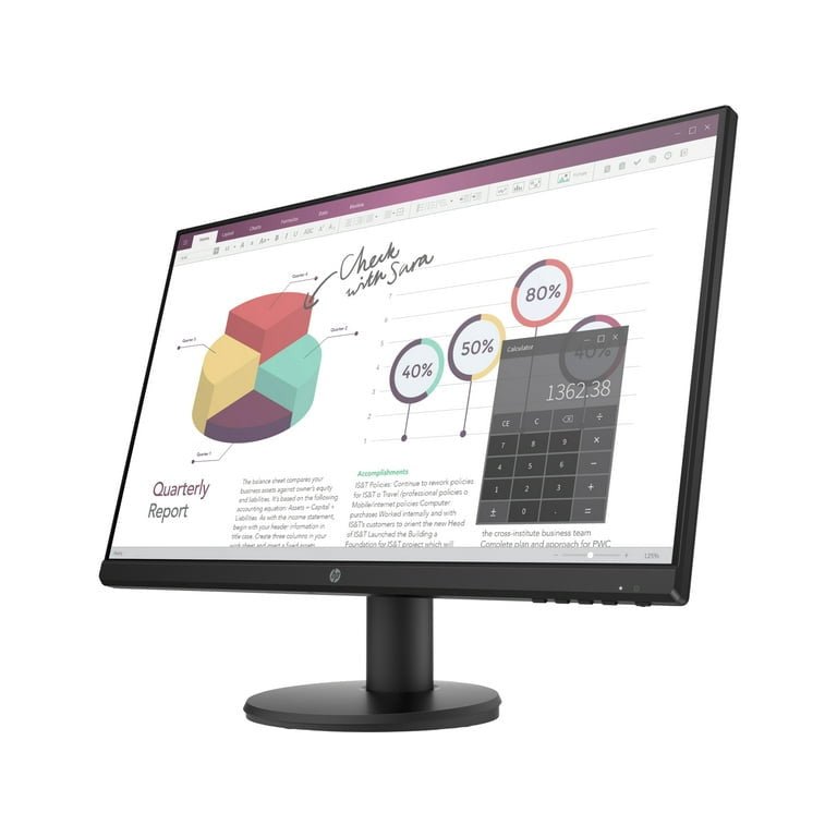 HP P24v G4 computer monitor 60,5 cm (23.8") 1920 x 1080 Pixels Full HD Zwart 9TT78AABB - Compridis