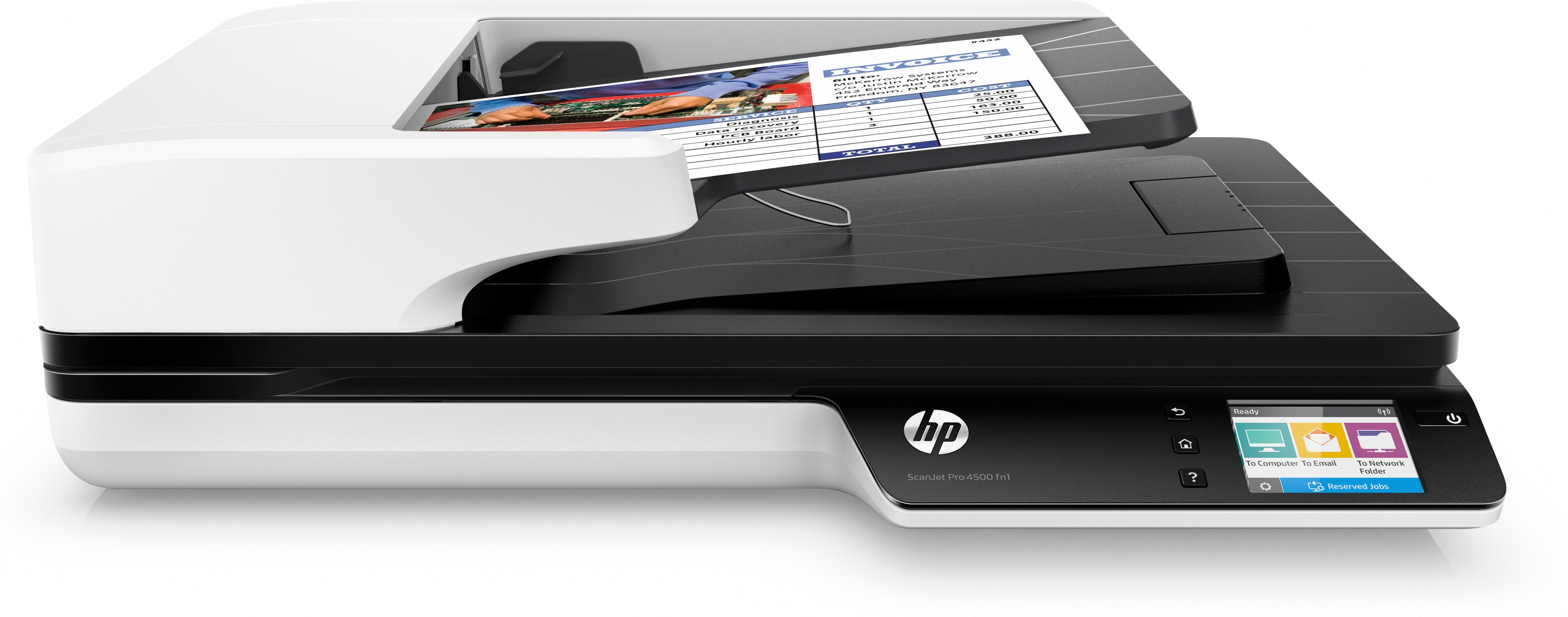 HP Scanjet Pro 4500 fn1 Flatbed-/ADF-scanner 1200 x 1200 DPI A4 Grijs L2749A#B19