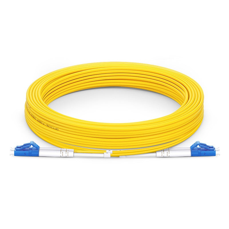 Allen Tel Products, Inc. Patch fibre optique duplex LC vers LC jaune 10 m FOP-SM9-LCLC-10M-2MM