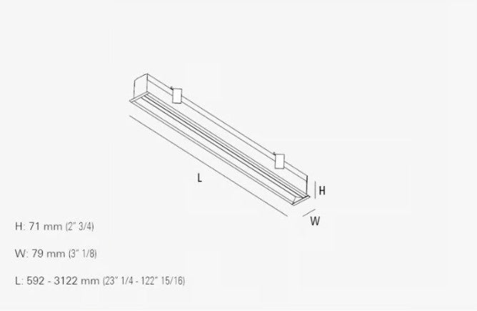 Intra Lighting Licht Gyon RV sop 1000 LM 11 W827 L592MM 17011141011