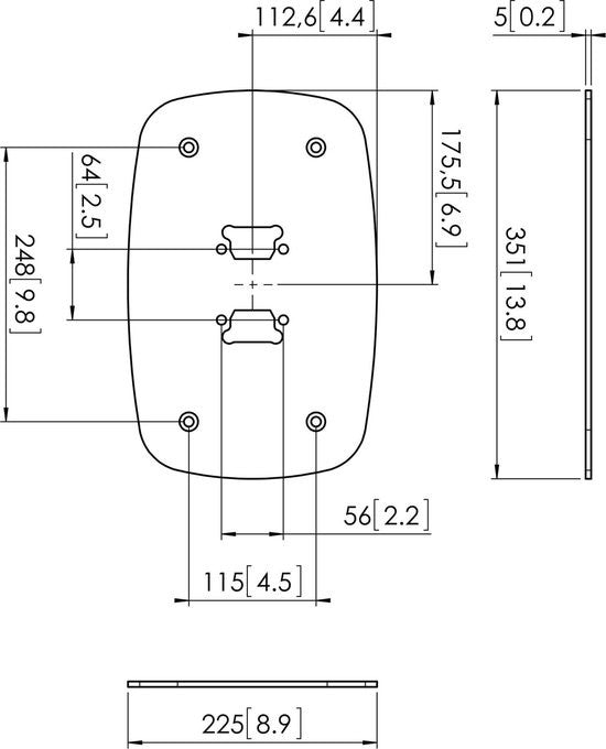 VOGEL'S PFF 7060 Vloermontageplaat zwart 7327060