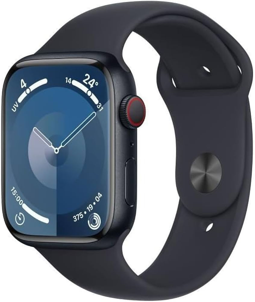 Apple Watch Series 9 45 mm Digitaal 396 x 484 Pixels Touchscreen Zwart Wifi GPS MR9A3QF/A