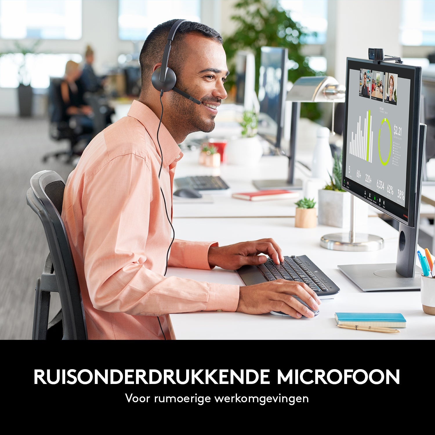 Logitech H340 USB Computer Headset Met digitale audio 981 - 000475 - Compridis
