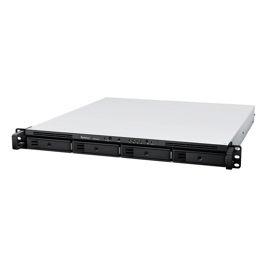 SYNOLOGY 4-bay 1U Rack NAS Quad Core 2GB 1X1GBE RS822RP+ - Compridis