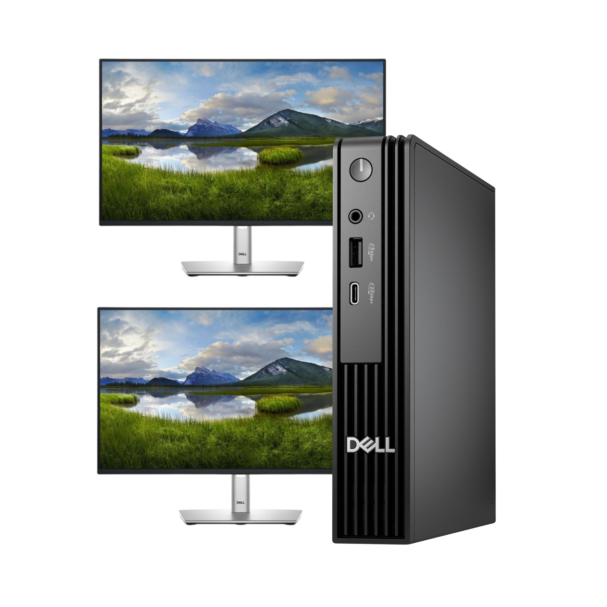 DELL Pro Micro QCM1250 20PN3 i5-14500T 16GB 512GB SSD + 2x P2425H