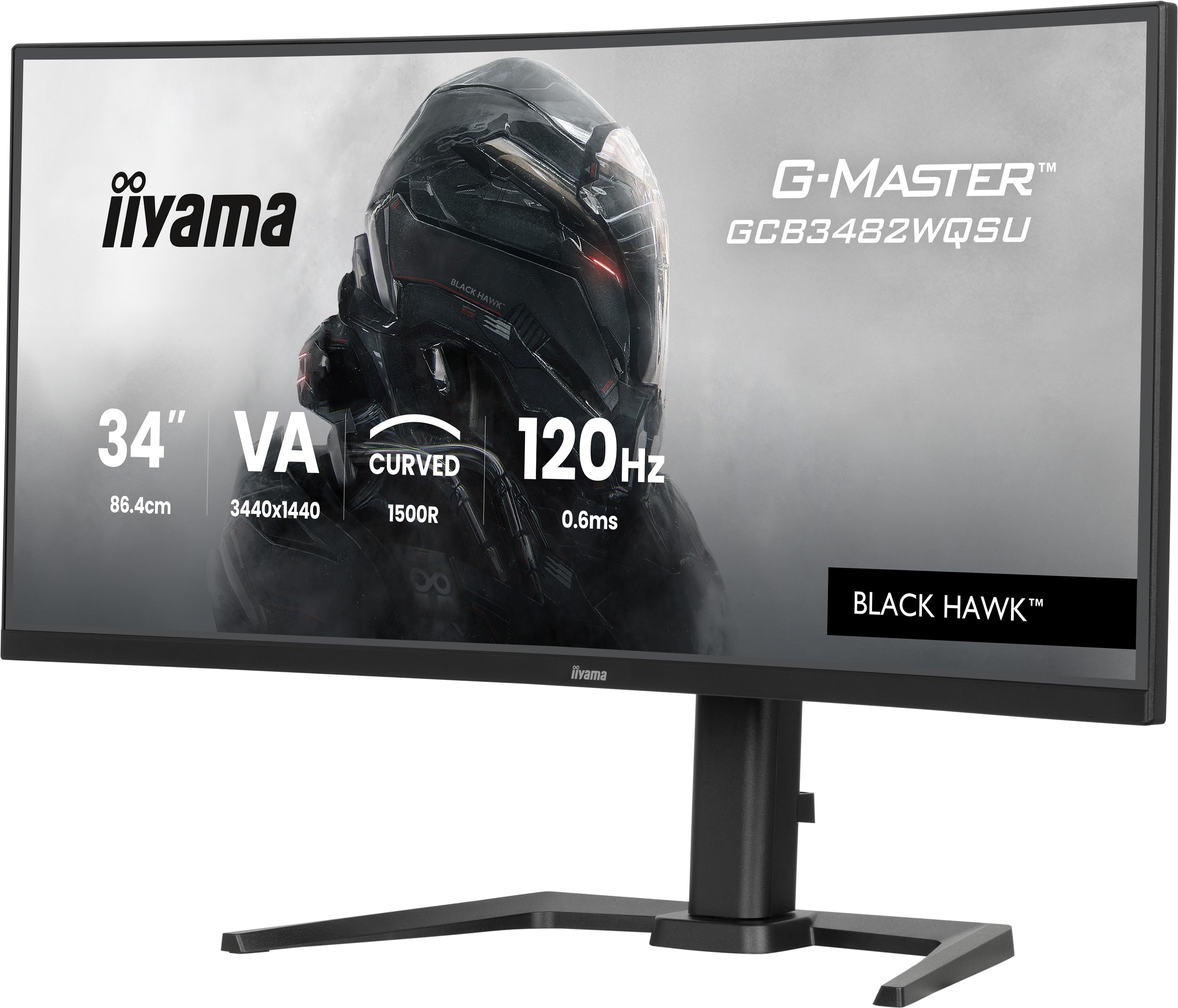 G-Master Black Hawk - 34 inch Ultra Wide Quad HD Curved Monitor - 1440x3440 GCB3482WQSU-B1