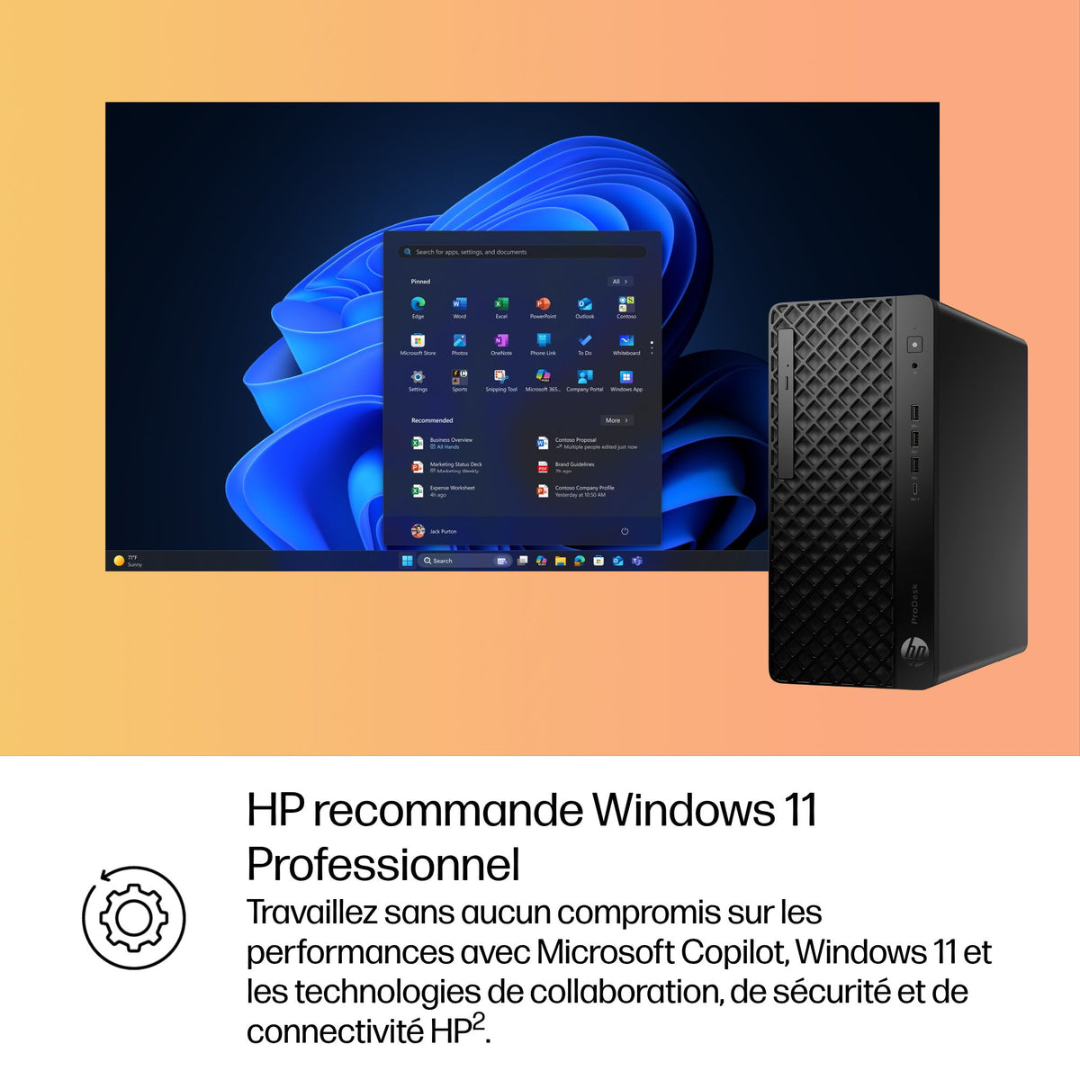 HP ProDesk 4 Tower G1i Desktop AI PC 9H7K7ET#ABF