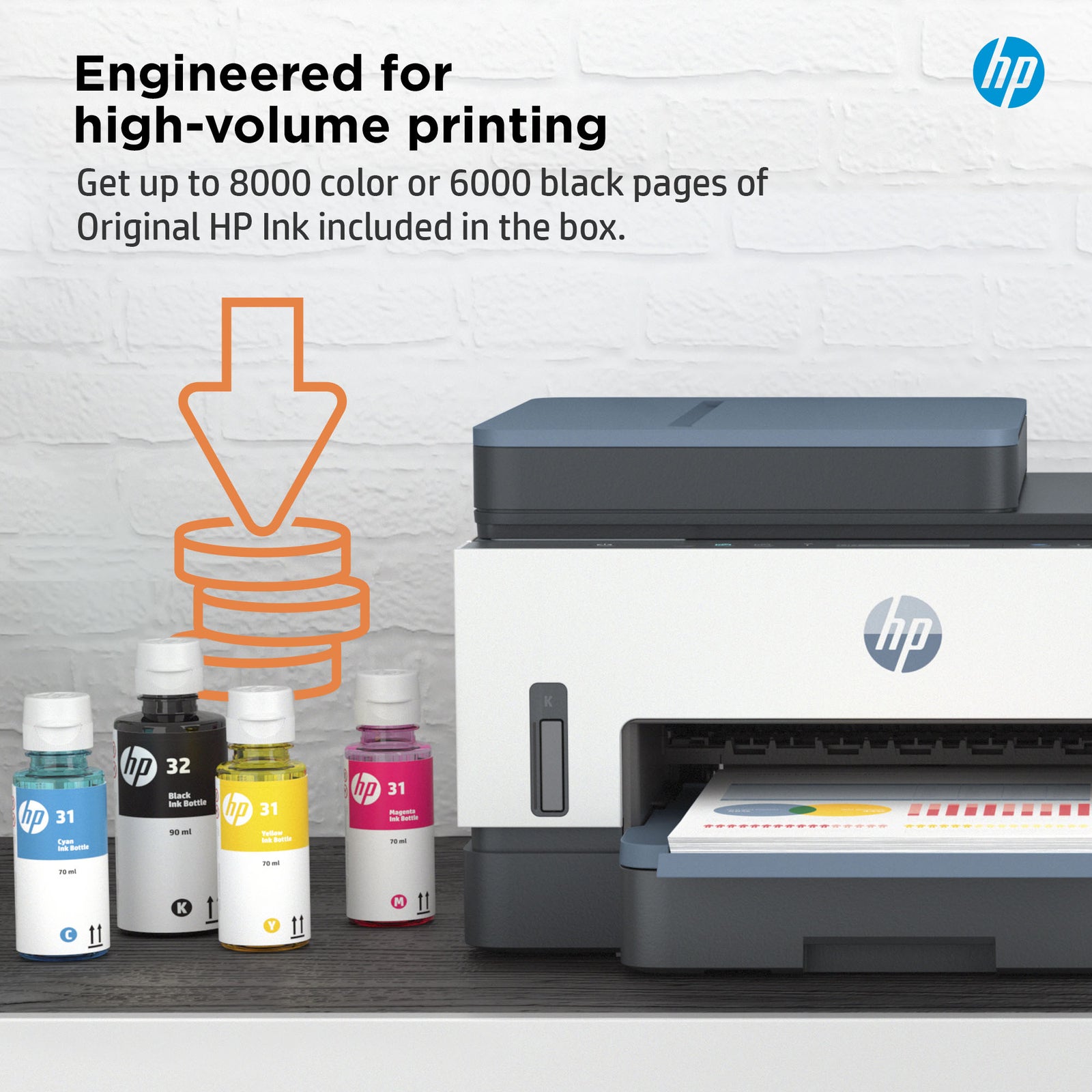 HP Smart Tank 7308 All-in-One Printer - Draadloos, Dubbelzijdig, 15 ppm