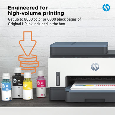 HP Smart Tank 7308 All-in-One Printer - Draadloos, Dubbelzijdig, 15 ppm