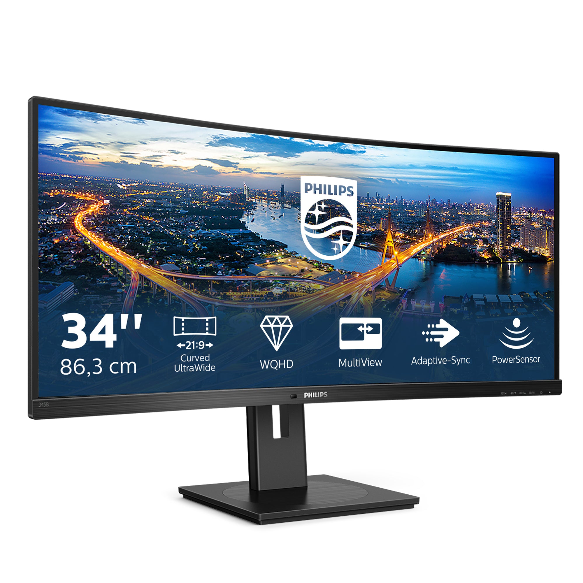 Business Monitor 345B1C Curved UltraWide LCD-scherm