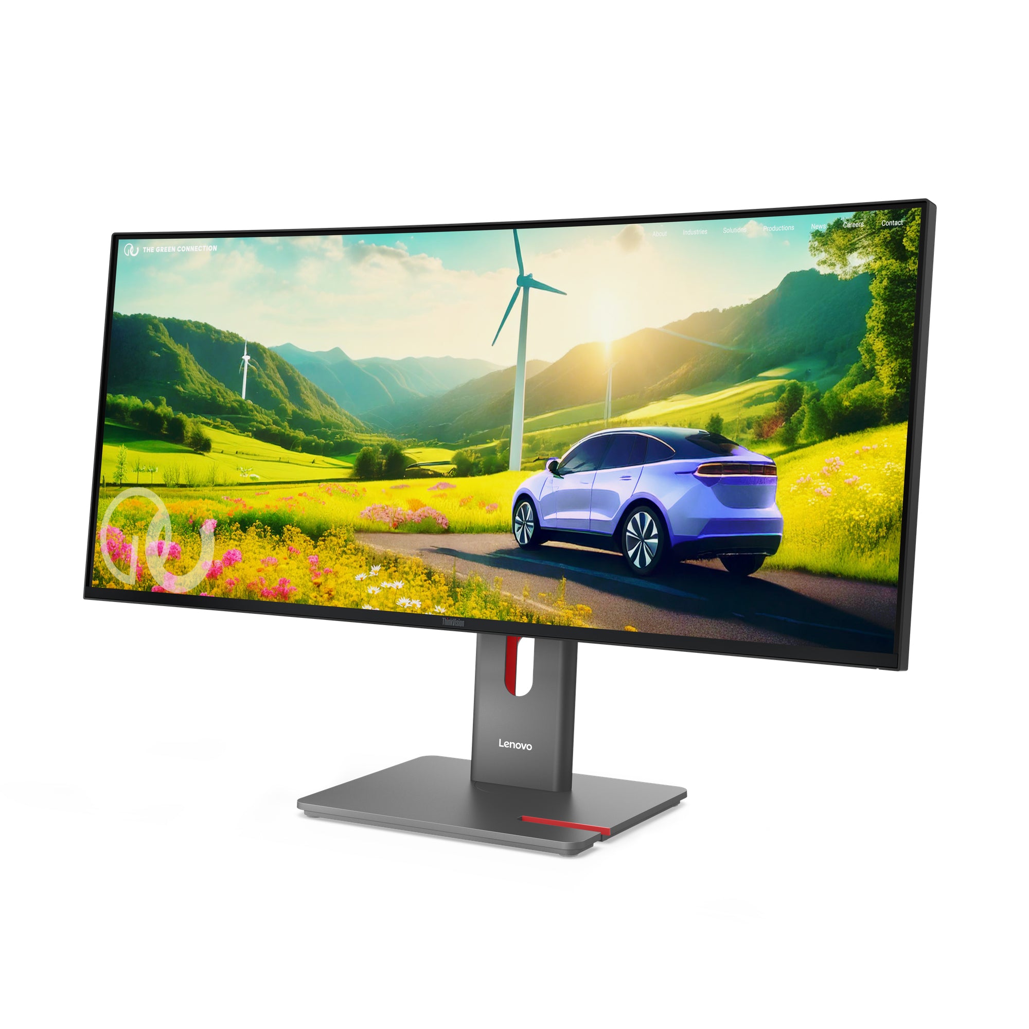 ThinkVision P34WD-40 - 34 inch Curved - UltraWide Quad HD LED Monitor - 3440x1440 - 120Hz - HAS / RJ45 / USB-C 64ADGAT1EU