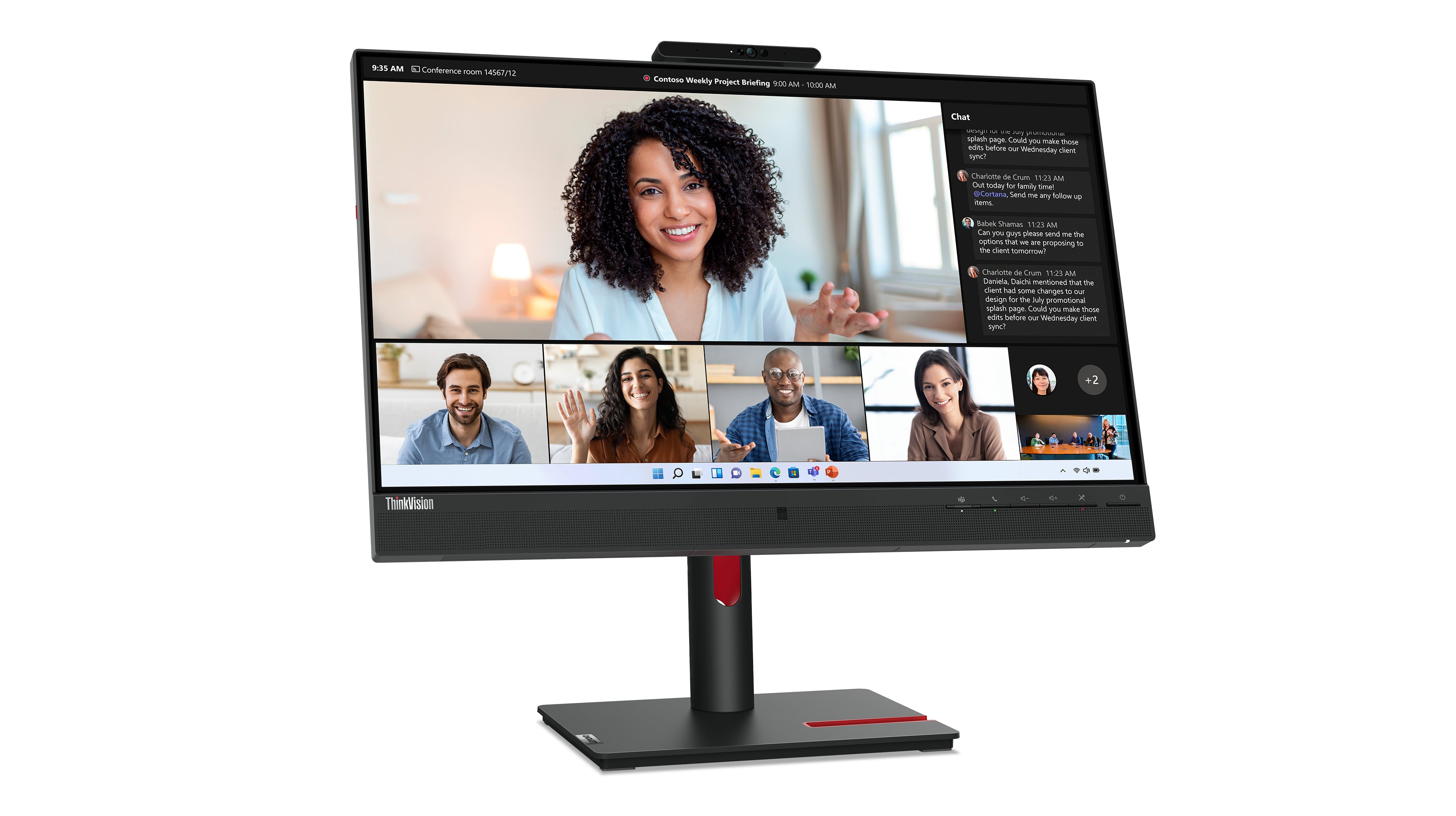 Lenovo ThinkVision T24mv-30 computer monitor 60,5 cm (23.8") 1920 x 1080 Pixels Full HD LED Zwart 63D7UAT3EU