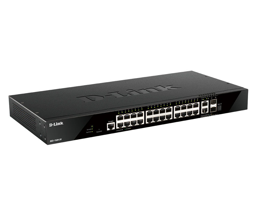 D-Link DGS-1520-28/E netwerk-switch Managed L3 10G Ethernet (100/1000/10000) 1U Zwart DGS-1520-28/E