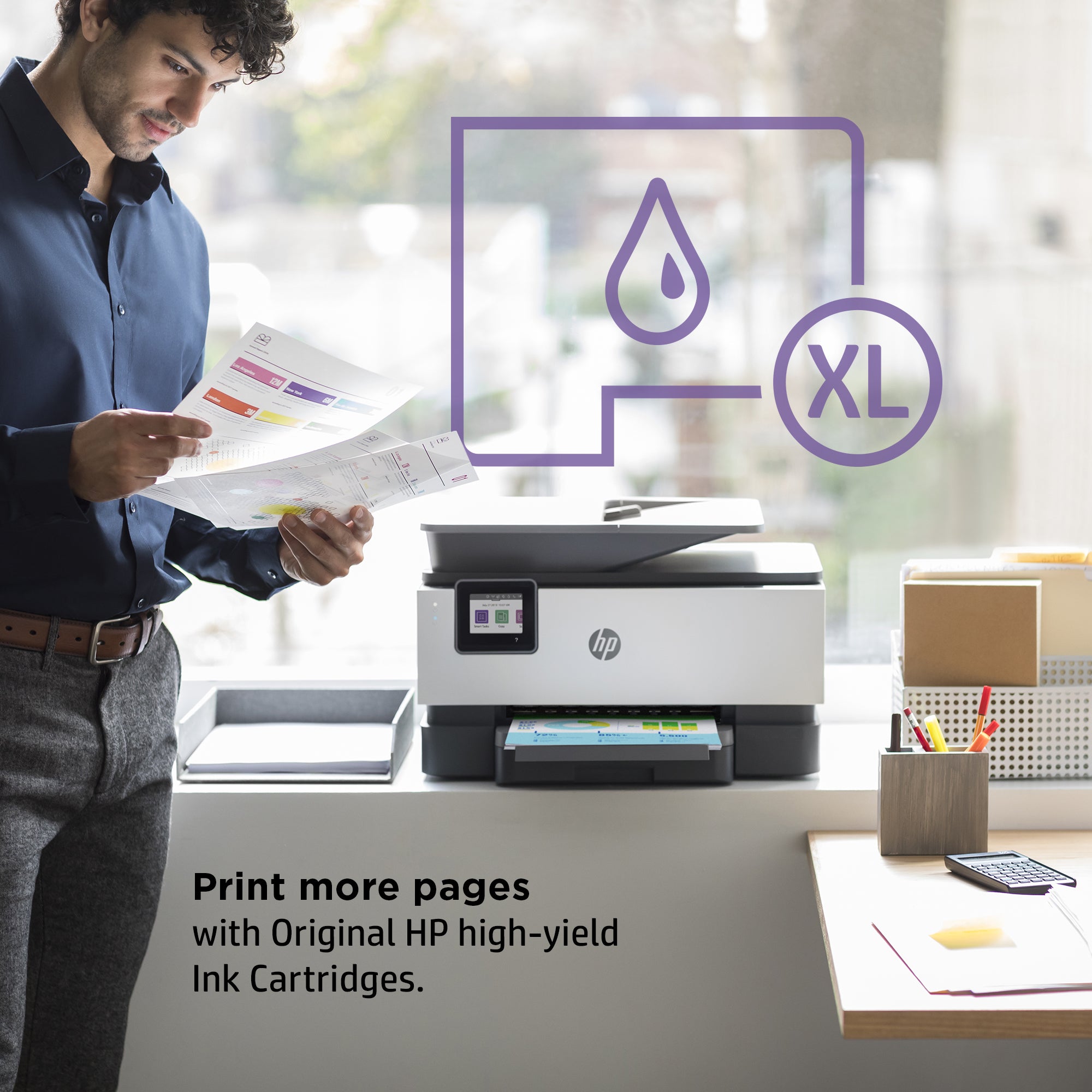 HP OfficeJet Pro 9010e Draadloos All-in-One Kleur Printer, Instant Ink; Dubbelzijdig printen 257G4B
