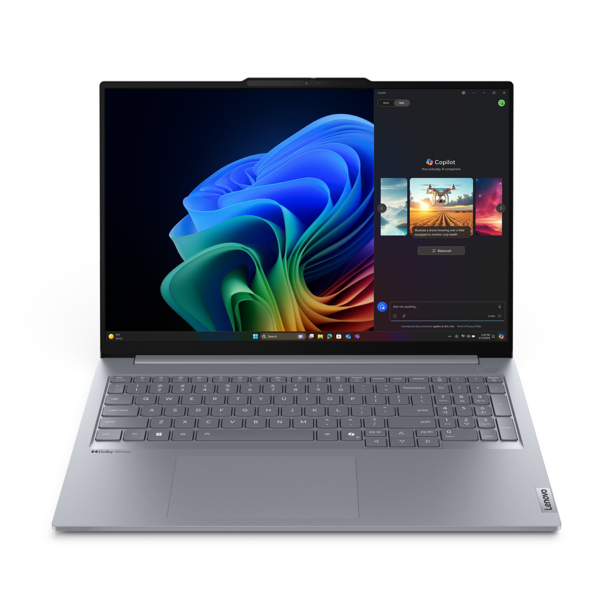 ThinkBook 16 G7 QOY - 16 inch - Snapdragon X Plus X1P-42-100 - 16GB RAM - 512GB SSD - Windows 11 Pro 21NH000BMH