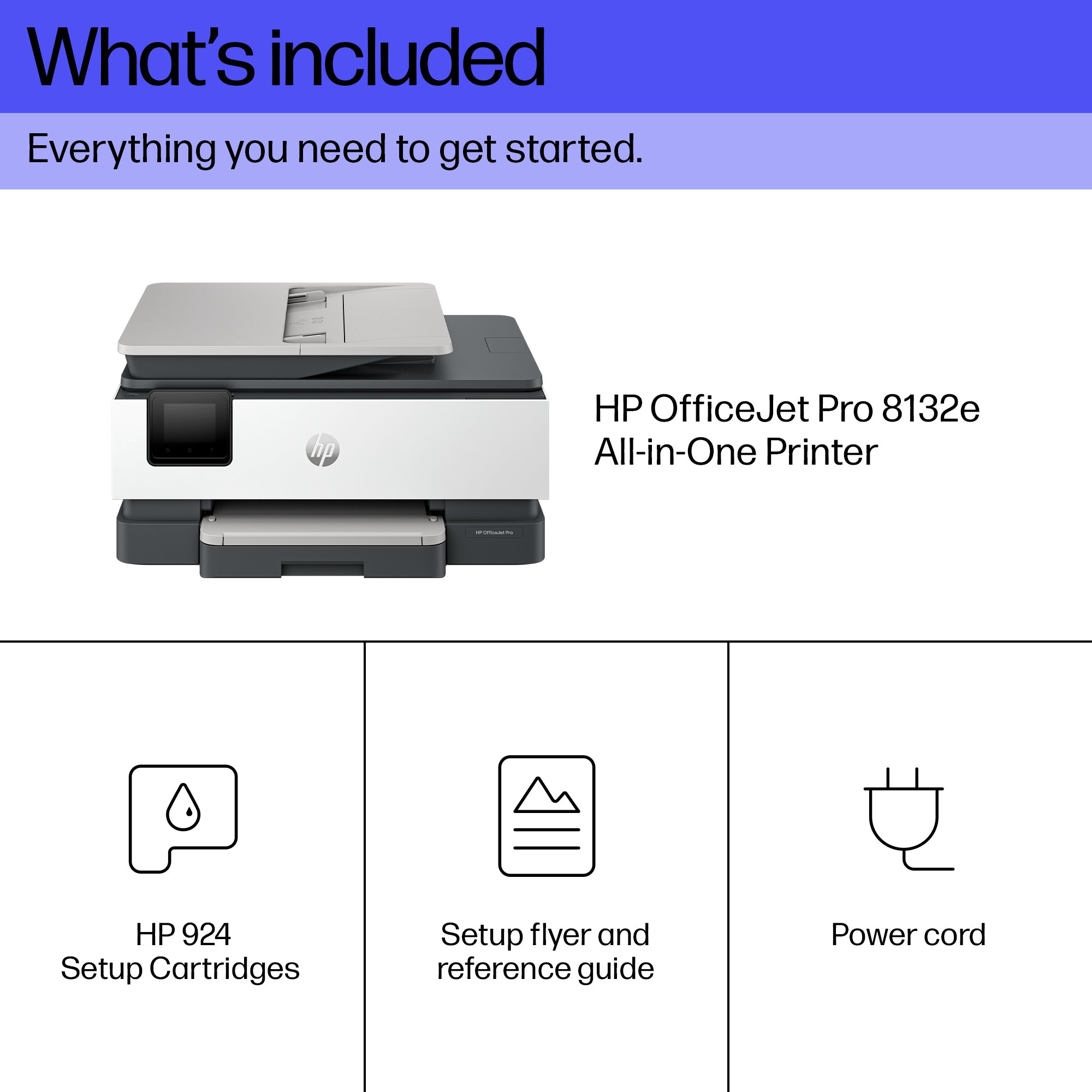HP OfficeJet Pro 8132e All-in-One Printer met 20 ppm, grijs