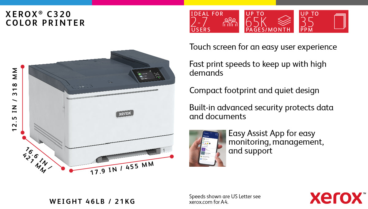 C320V - Laser printer - Colour - 33 ppm - WiFi C320V_DNI