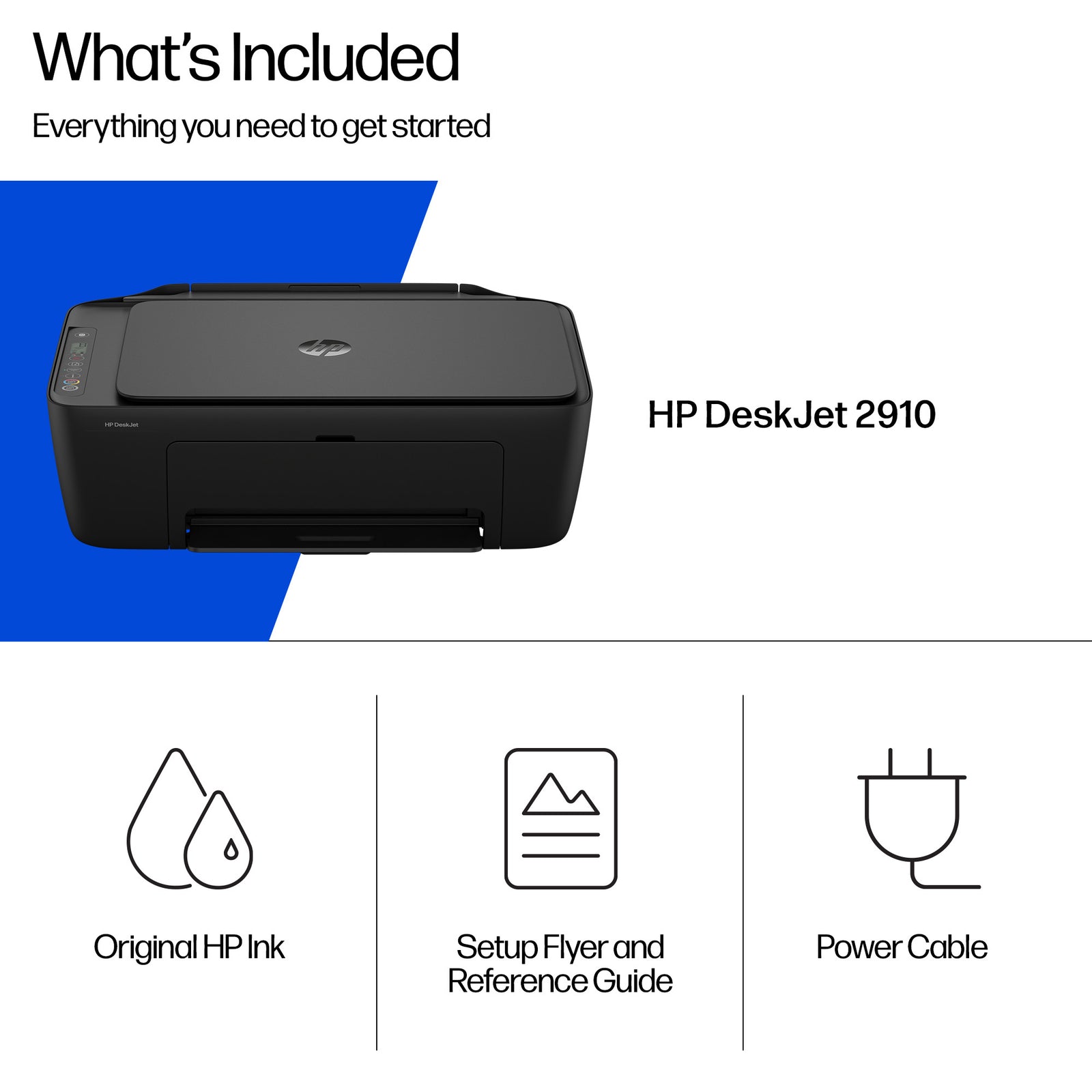 HP DeskJet 2910 All-in-One Printer 89F98B - Print, kopieer, scan