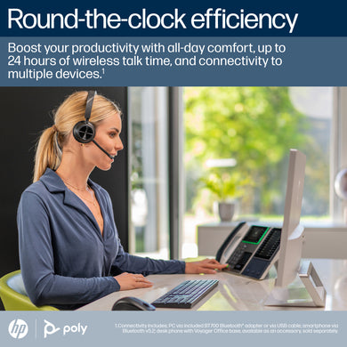 HP Poly Voyager 4310-M Microsoft Teams Certified USB-C Headset + BT700 dongle + oplaadstatief 77Y97AA