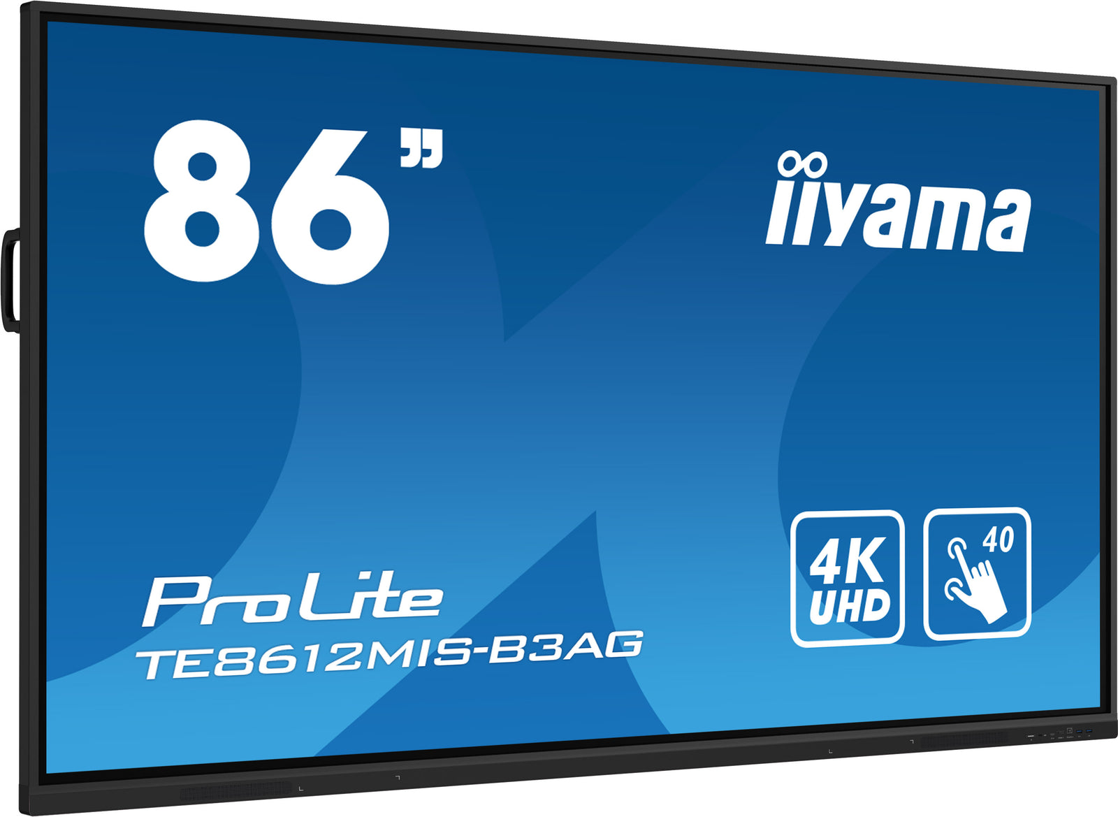 IIYAMA 85,6" 4K Ultra HD-aanraakscherm voor openbare weergave TE8612MIS-B3AG