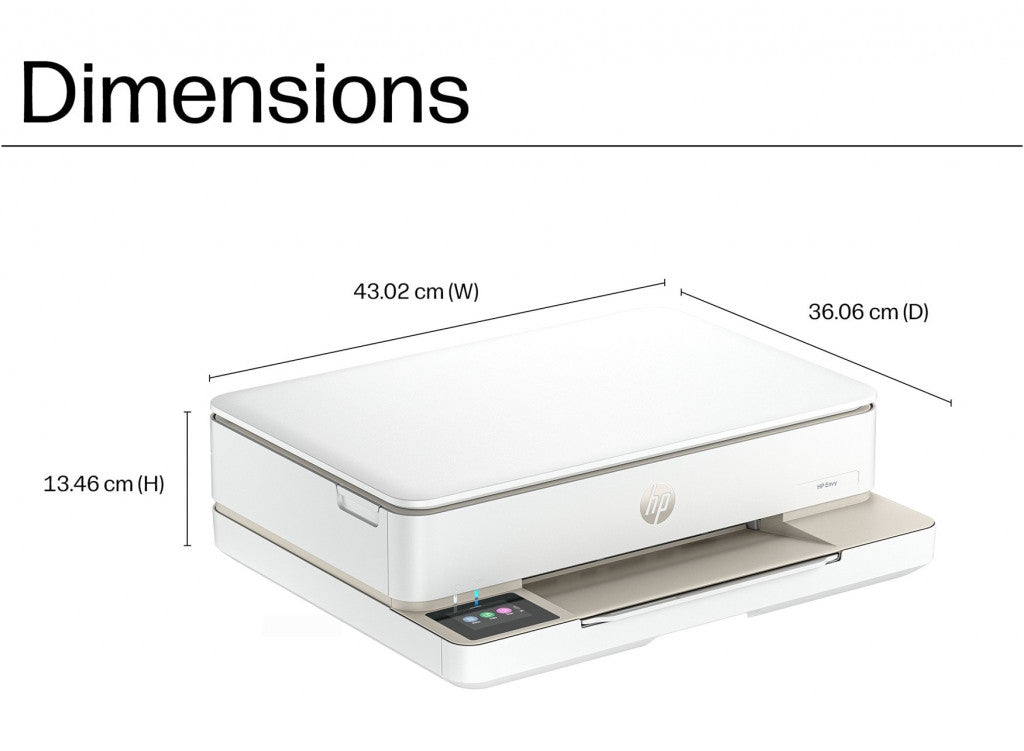 HP ENVY 6122e Wireless All-in-One Kleur Printer, Instant Ink; Foto's printen 714L9B#629