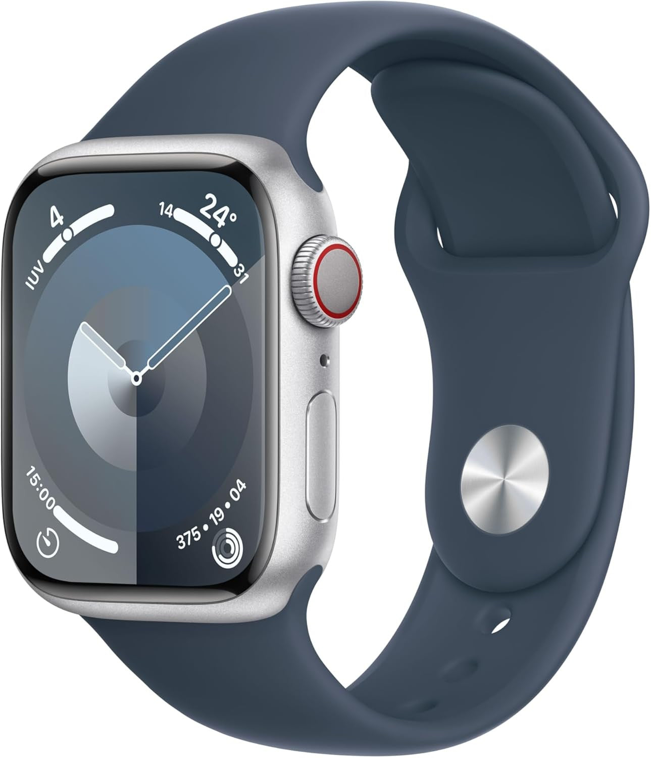 Apple Watch Series 9 41 mm Digitaal 352 x 430 Pixels Touchscreen 4G Zilver Wifi GPS MRHW3QL/A