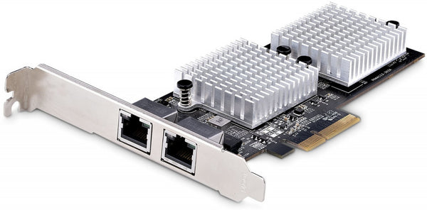 StarTech.com 2-Port 10GbE PCIe Netwerk Adapter Kaart, Netwerk Kaart voor PC/Desktop/Server, Zes Snelheden, PCIe Gigabit Ethernet Kaart met Jumbo Frame Ondersteuning, NIC/LAN Interface Kaart, 10GBASE-T en NBASE-T