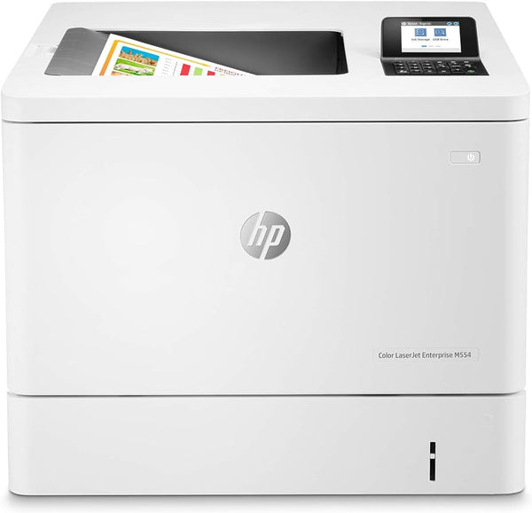 HP Color LaserJet Enterprise M554dn printer, Color, Printer for Print, Printing via the front USB port; Two sided printing