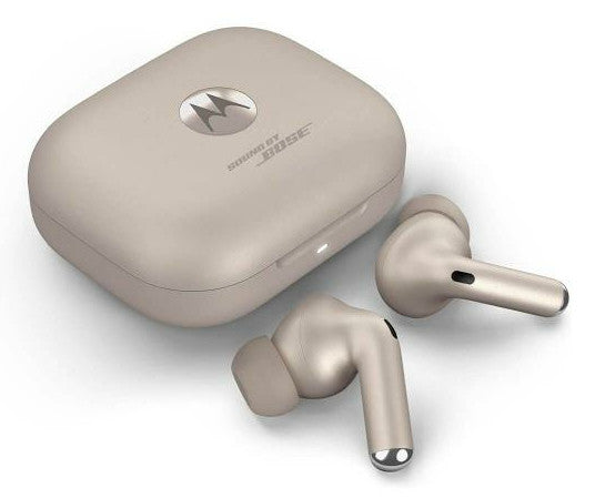 Motorola Moto Buds+ Hoofdtelefoons Draadloos In-ear Gesprekken/Muziek/Sport/Elke dag Bluetooth Zand PG38C05742
