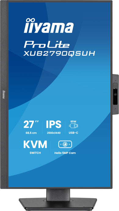 IIYAMA ProLite XUB2790QSUH-B2 27″ IPS QHD 100 Hz USB-C Zwart