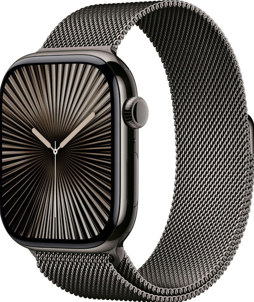 APPLE Horlogeserie 10 – 46 mm – GPS + mobiele connectiviteit – Milanese band M/L – Space Grey MWYW3QF/A