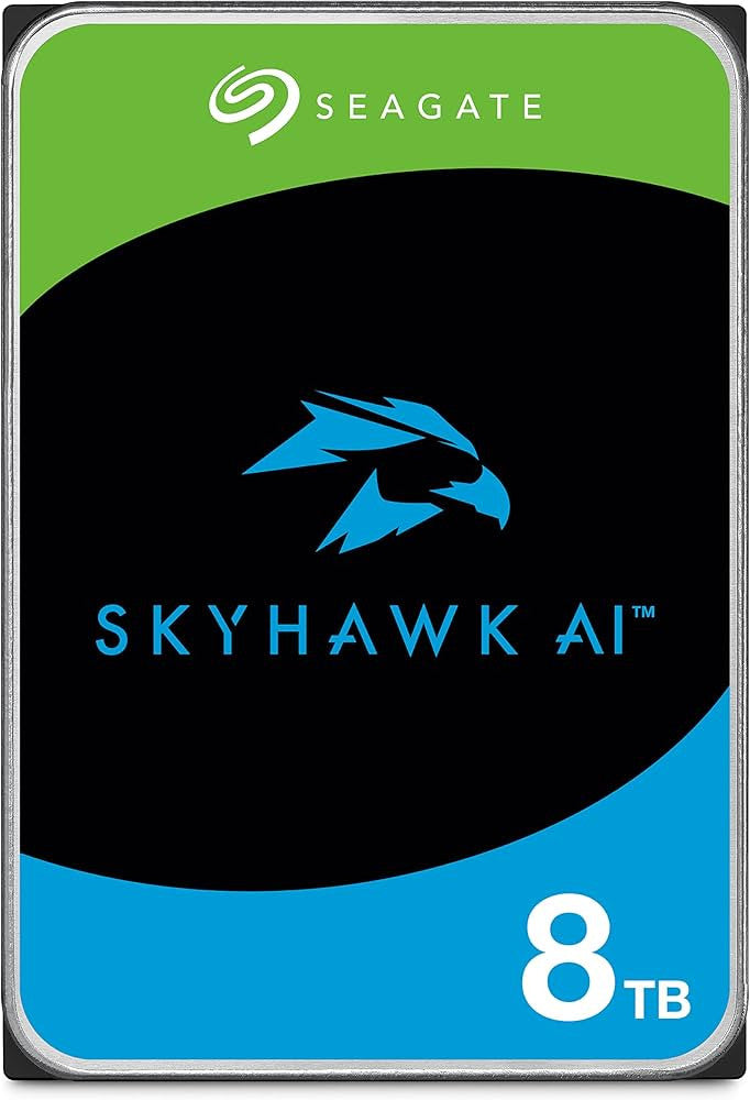 Seagate SkyHawk AI interne harde schijf 8 TB 7200 RPM 256 MB 3.5" SATA III ST8000VE001